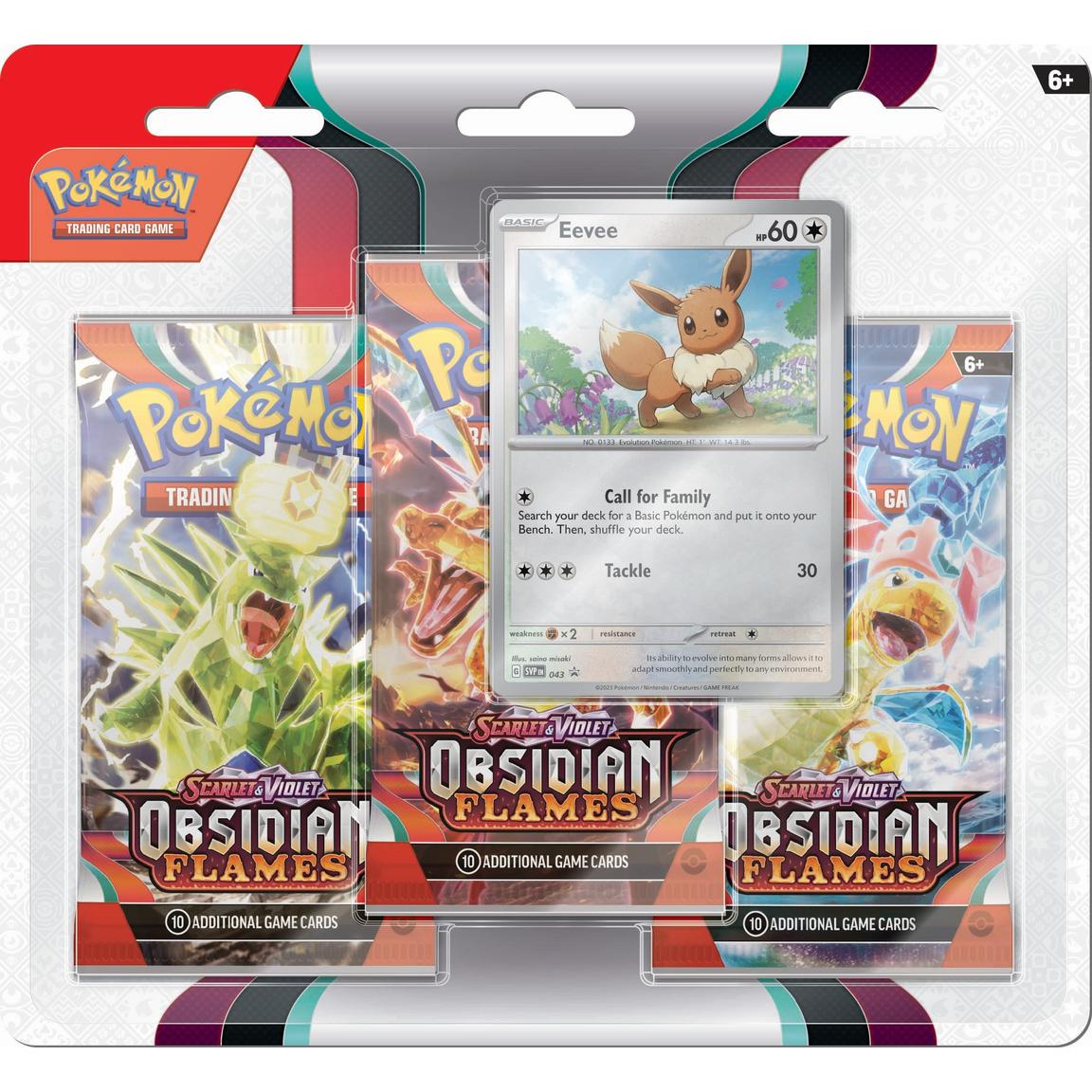 Pokémon TCG: Scarlet & Violet - Obsidian Flames - 3-Pack Blister (Eevee)