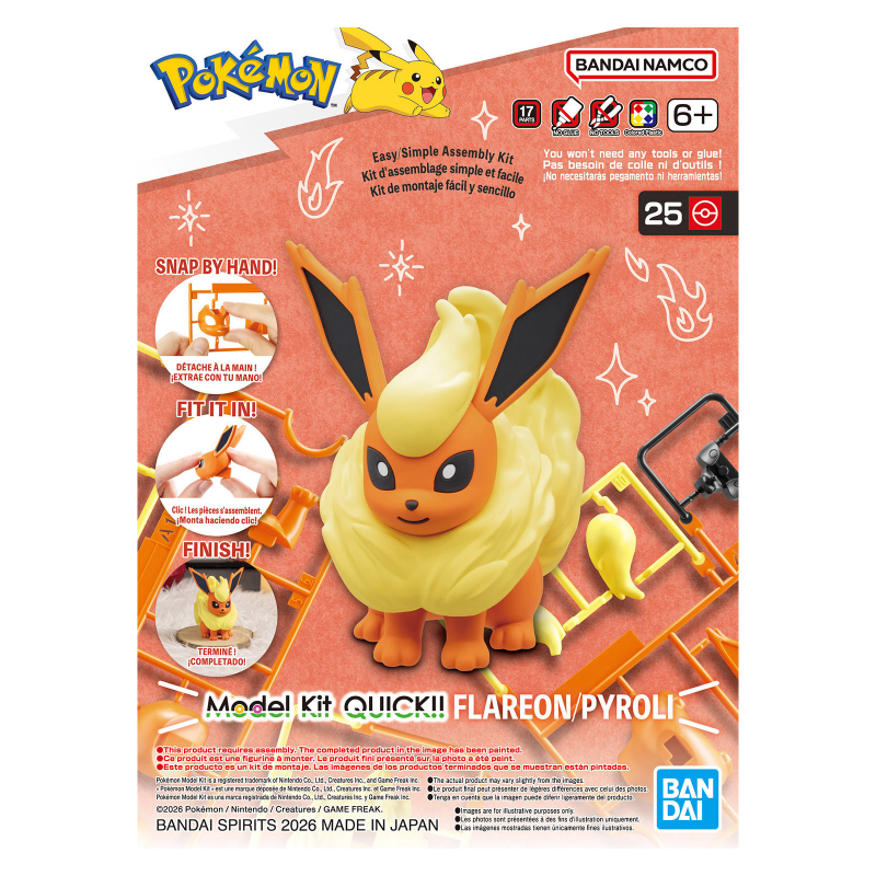 Bandai Hobby - Pokémon Model Kit: Quick! - Flareon