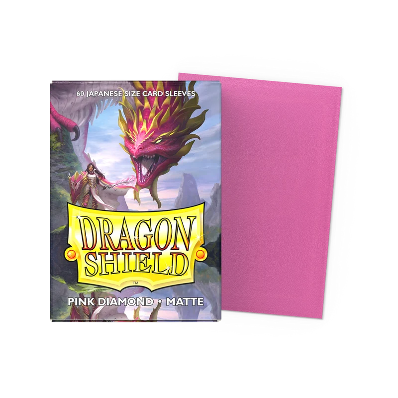 Dragon Shield Card Sleeves - Matte Sleeves - Pink Diamond (Japanese Size)