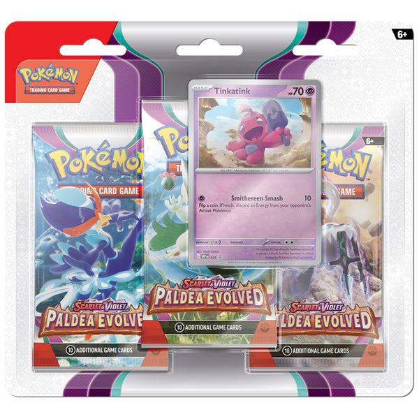 Pokémon TCG: Scarlet & Violet - Paldea Evolved - 3-Pack Blister (Tinkatink)