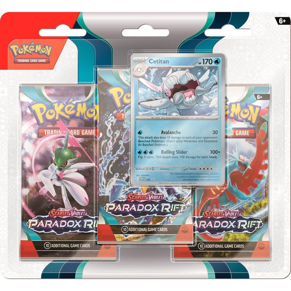 Pokémon TCG: Scarlet & Violet - Paradox Rift - 3-Pack Blister (Cetitan)