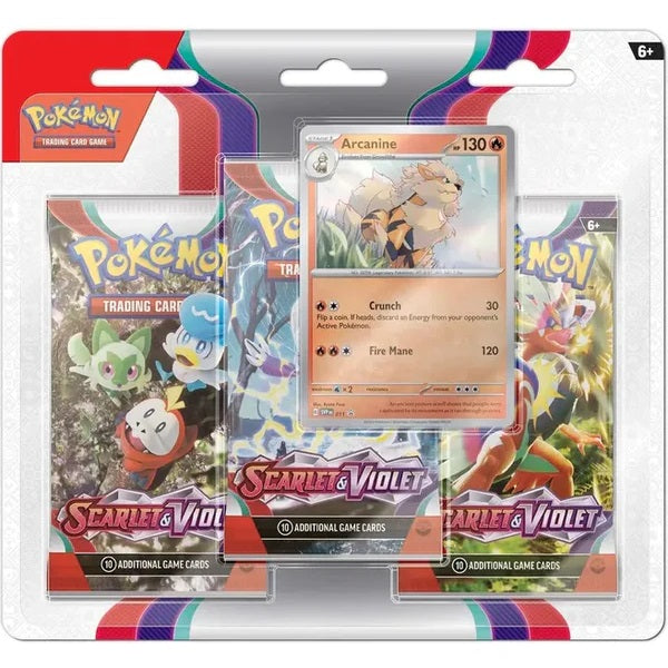 Pokémon TCG: Scarlet & Violet - 3-Pack Blister (Arcanine)