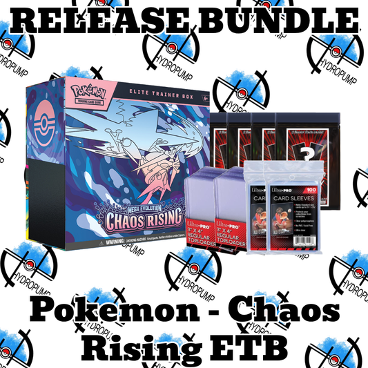 Pokémon TCG: Mega Evolution 04 - Chaos Rising Elite Trainer Box Bundle - PRE-ORDER (Releases 5/22/2026)