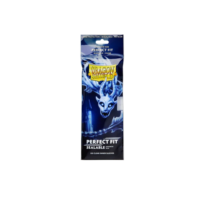 Dragon Shield Card Sleeves - Perfect Fit Sealable - Clear (Japanese Size)