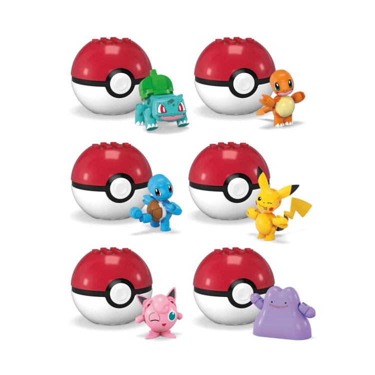 MEGA Pokémon Poké Ball Building Toy Kits With Action Figure (Random)