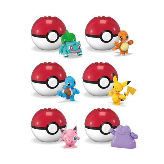 MEGA Pokémon Poké Ball Building Toy Kits With Action Figure (Random)