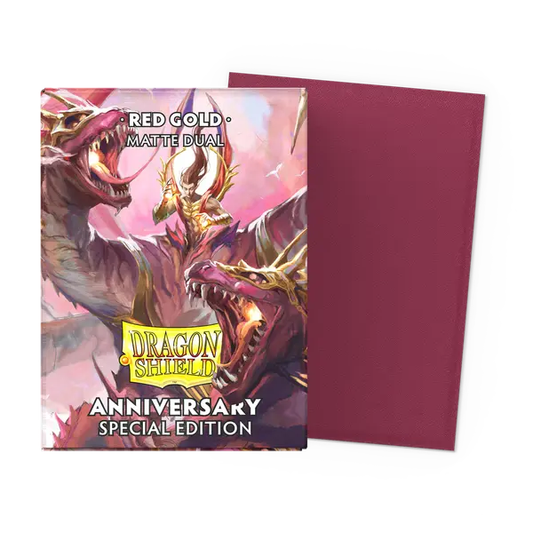 Dragon Shield Card Sleeves - Dual Matte 25th Special Edition (Red/Gold)