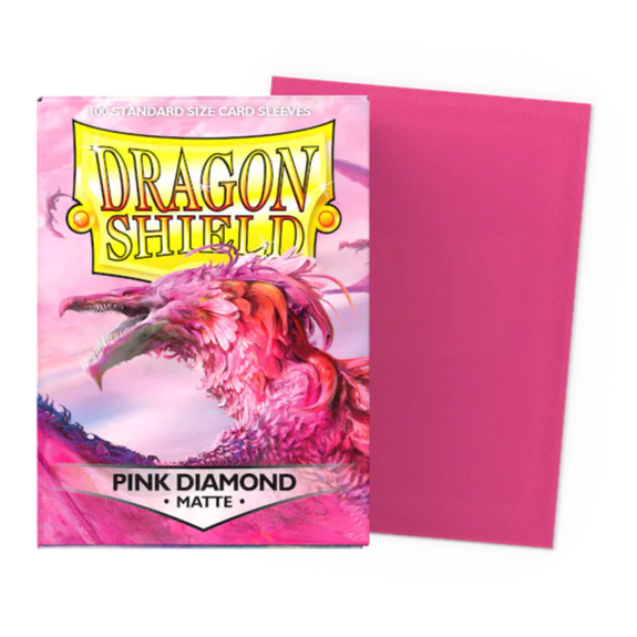 Dragon Shield Card Sleeves - Matte Pink Diamond