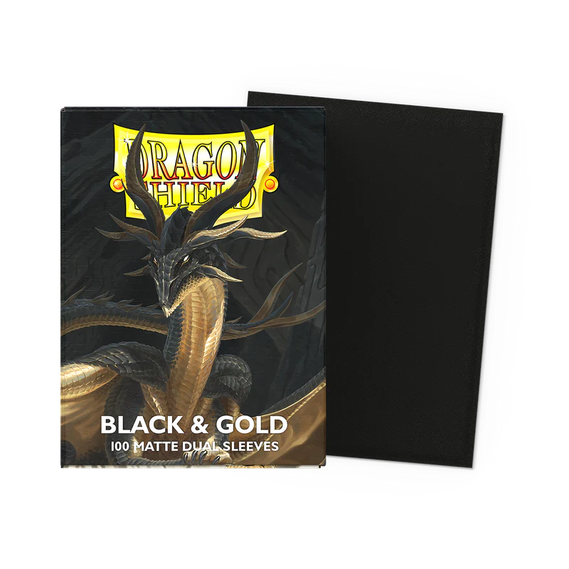 Dragon Shield Card Sleeves - Dual Matte (Black & Gold)