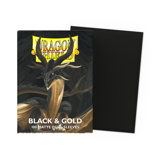 Dragon Shield Card Sleeves - Dual Matte (Black & Gold)