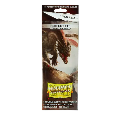 Dragon Shield Card Sleeves - Perfect Fit Sealable - Smoke