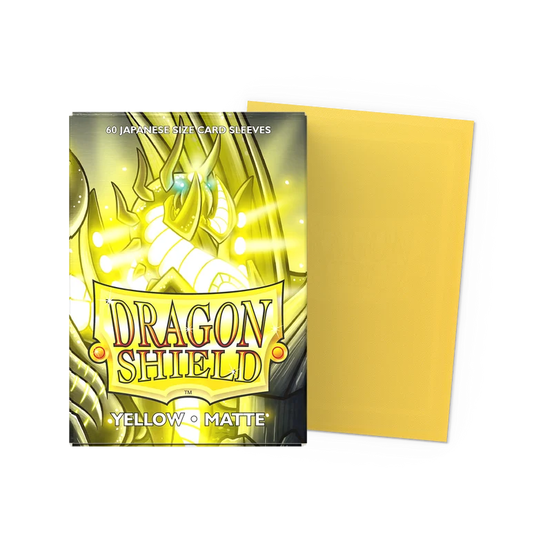 Dragon Shield Card Sleeves - Matte Sleeves - Yellow (Japanese Size)