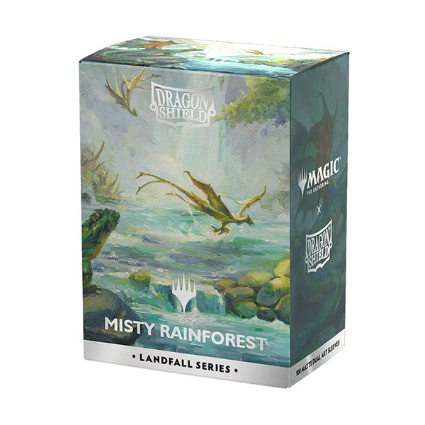 Dragon Shield Card Sleeves - MTG Landfall Series - Misty Rainforest Art Dual Matte