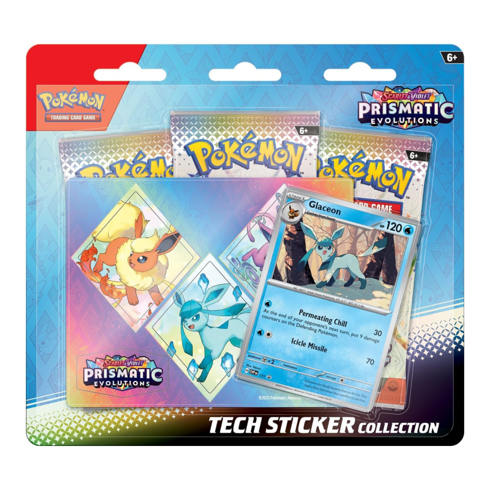 Pokémon TCG: Scarlet & Violet - Prismatic Evolutions Tech Sticker Collection (Assorted) - PRE-ORDER (Releases 1/17/2025)