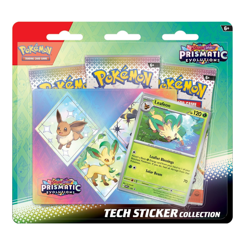 Pokémon TCG: Scarlet & Violet - Prismatic Evolutions Tech Sticker Collection (Assorted) - PRE-ORDER (Releases 1/17/2025)