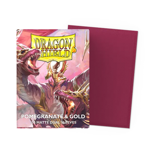 Dragon Shield Card Sleeves - Dual Matte (Pomegranate/Gold)