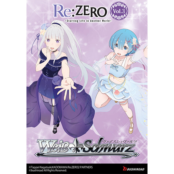 Weiss Schwarz TCG: Re:ZERO Starting Life in Another World Vol.3 Booster Box - PRE-ORDER (Releases 8/28/2026)
