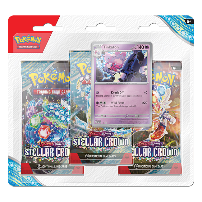 Pokémon TCG: Scarlet & Violet - Stellar Crown - 3-Pack Blister