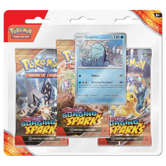 Pokémon TCG: Scarlet & Violet - Surging Sparks - 3-Pack Blister - PRE-ORDER (Releases 11/8/2024)