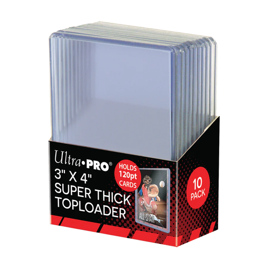 Ultra PRO 3" X 4" Clear Super Thick Toploader (120pt - 10pk)