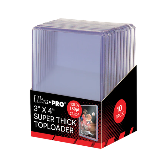 Ultra PRO 3" X 4" Clear Super Thick Toploader (180pt - 10pk)