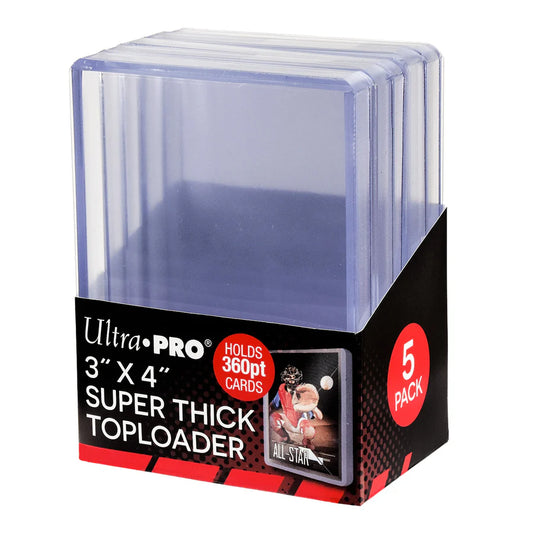 Ultra PRO 3" X 4" Clear Super Thick Toploader (360pt - 5pk)