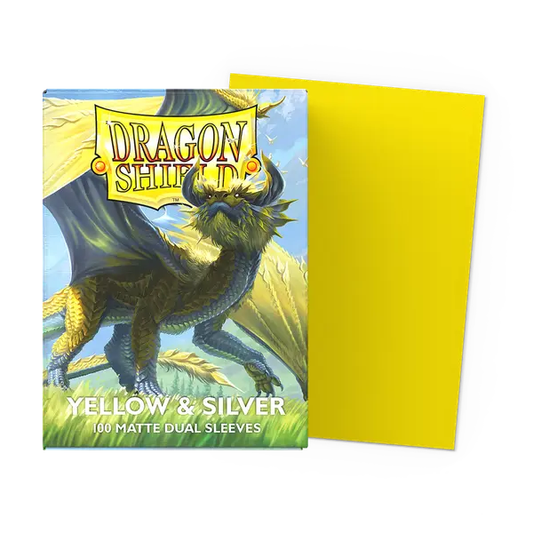 Dragon Shield Card Sleeves - Dual Matte Yellow & Silver