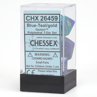 Chessex: 7-Die Set Gemini (Blue-Teal/Gold)