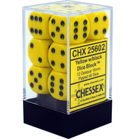 Chessex: 16mm Opaque (Yellow/Black)
