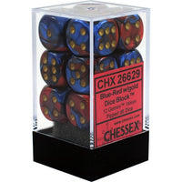 Chessex: 16mm Gemini (Blue-Red/Gold)