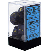 Chessex: 7-Die Set Scarab (Royal Blue/Gold)
